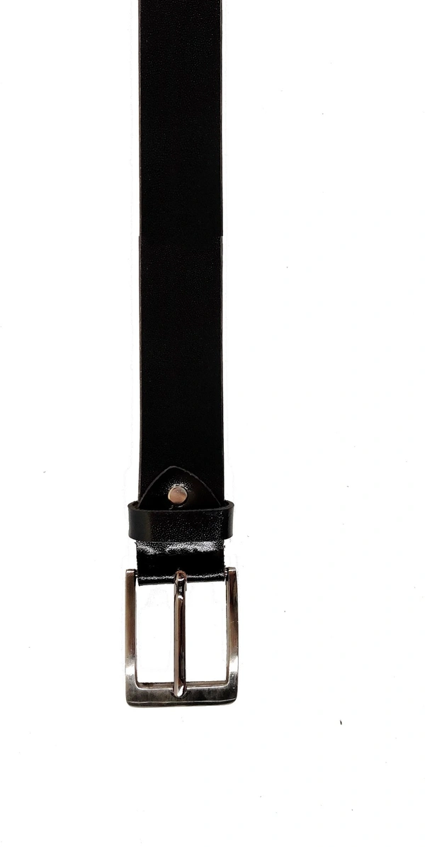 "MEN'S LEATHER BLACK COLOR KANTA BUCKLE BELT  SIZE-(LENGTH-OVER SIZE,WIDTH-35MM" - SIZE-(LENGTH-OVER SIZE,WIDTH-35MM, 6