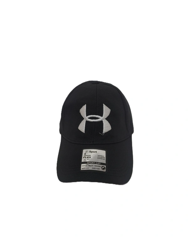 MENS EMBRODARY INDIAN FLAXI FIT MATERIAL CAP COLUR BLACK FITTING STEEL BUCKLE - FREE, 12