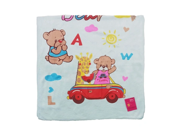 24 in x 48 in Bath Towel 6 Pieces with Assorted Cartoon Print And Colors - 24*48 cm, 6