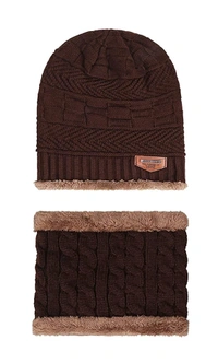 MEN WOOLEN CAP WITH NECK WARMER AND CAP WITH INSIDE FURR COLOR MIX COLOR PACK ONLY  - free, 6