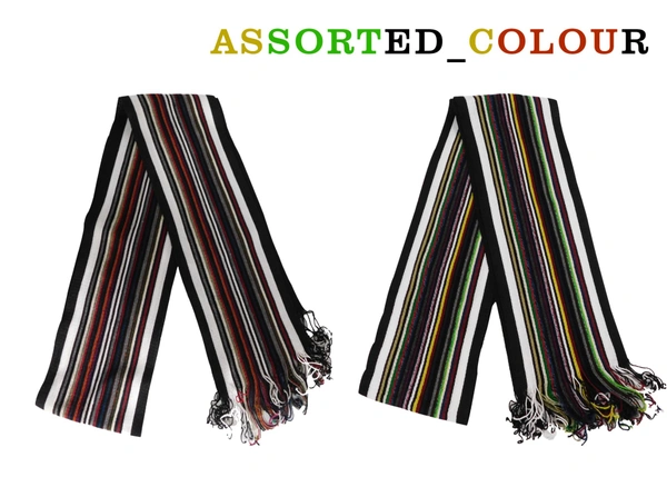 MENS BLACK PRINTS WOOLEN WINTER MUFFLER COLOR - MIX COLOR N PRINTS ONLY - free, 6