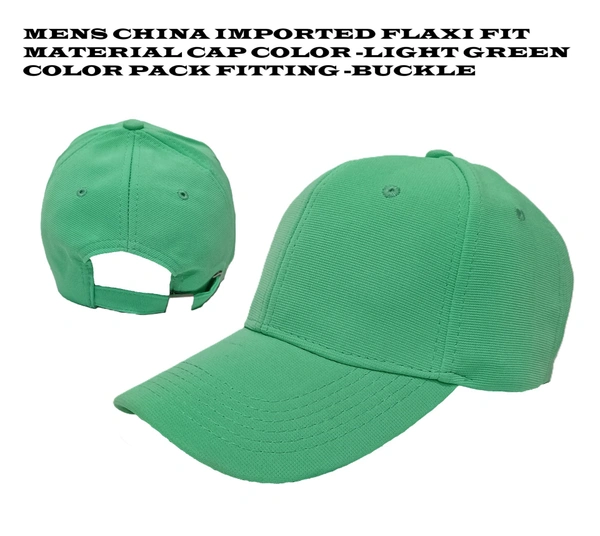Mens China Imported Flaxi Fit Material Cap Green Color-Steel Buckle  Fitting - 12