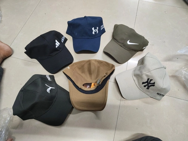 MENS CHINA IMPORTED MIX COLOR EMBROIDERY DESIGN FLAXIFIT MATERIAL CAP FITTING TYPE BUCKLE (BD CAP) - FREE, 12 PCS
