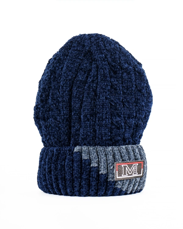 SOFT VELVET MEN HALF BEANIE CAP WITH INSIDE FURR MIX COLOR PACK ONLY  - free, 6