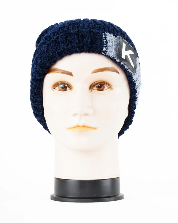 SOFT VELVET MEN HALF BEANIE CAP WITH INSIDE FURR MIX COLOR PACK ONLY  - free, 6