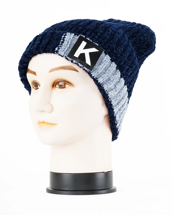 SOFT VELVET MEN HALF BEANIE CAP WITH INSIDE FURR MIX COLOR PACK ONLY  - free, 6