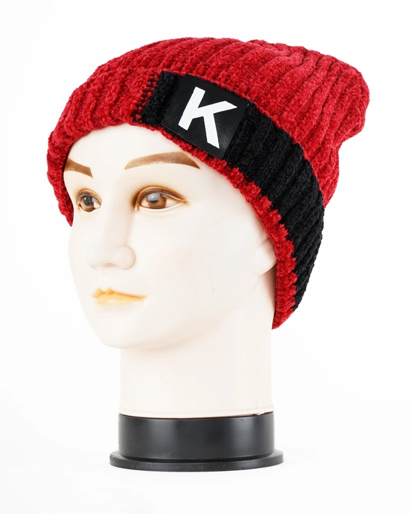 SOFT VELVET MEN HALF BEANIE CAP WITH INSIDE FURR MIX COLOR PACK ONLY  - free, 6