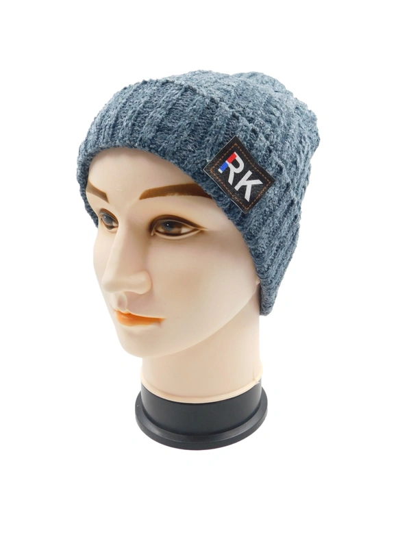 SOFT VELVET MEN HALF BEANIE CAP WITH INSIDE FURR MIX COLOR PACK ONLY  - free, 6