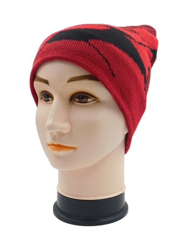 Woolen Short beanie cap with inside furr Mix color pack only• - free, 6