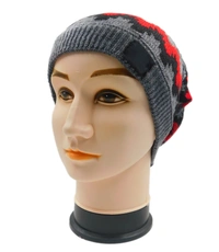 FASHNO LONG BEANIE CAP WITH INSIDE WOOL FURR MIX COLOR, - free, 6