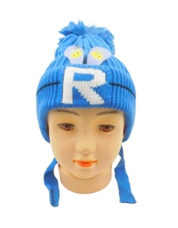 KIDS CHINA IMPORTED WOOLEN CAP WITH INSIDE FURR & DORI COLOR - MULTI COLOR N MULTI PRINT DESIGN PREMIUM QUALTY WOOLEN CAP - free, 6