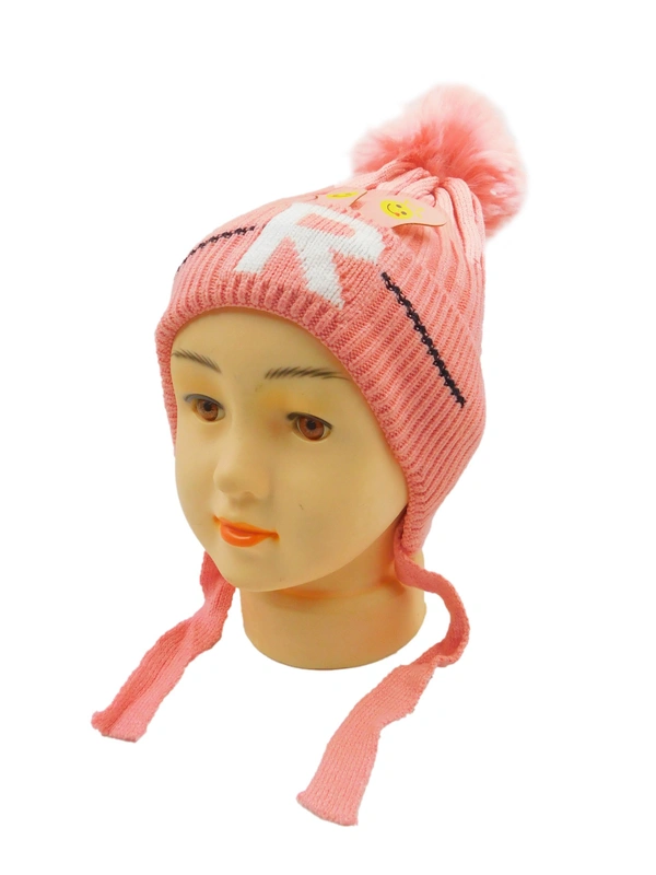 KIDS CHINA IMPORTED WOOLEN CAP WITH INSIDE FURR & DORI COLOR - MULTI COLOR N MULTI PRINT DESIGN PREMIUM QUALTY WOOLEN CAP - free, 6