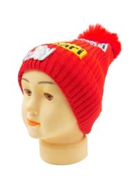 KIDS CHINA IMPORTED WOOLEN CAP WITH INSIDE FUR - MULTI COLOR N MULTI PRINT DESIGN PREMIUM QUALTY WOOLEN CAP - free, 6