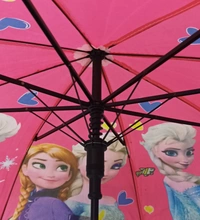 SINGLE FOLD POLYSTER MIX COLOR  CARTOON PRINTED KIDS  UMBRELLA SIZE - 19 INCHES - FREE, 6