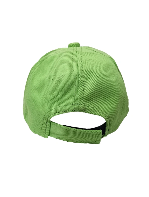 KIDS COTTON CARTOON PRINTED  CAP WITH VELCRO ADJUSTABLE AND ASSORTED COLOR - FREE, 12