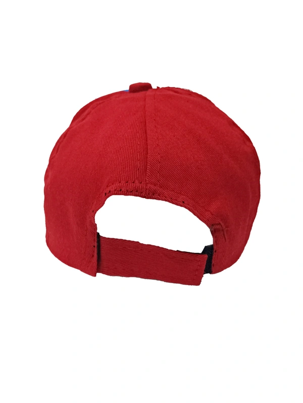 KIDS COTTON CARTOON PRINTED  CAP WITH VELCRO ADJUSTABLE AND ASSORTED COLOR - FREE, 12