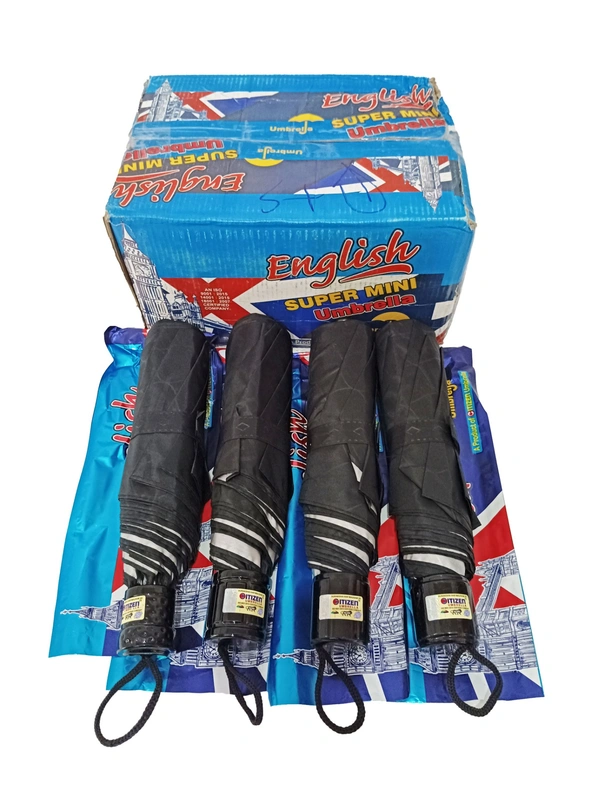 BRAND CITIZEN 8 KADI 3 FOLD BLACK UMBRELLA (PACK OF 12 PIECES) - FREE, 12