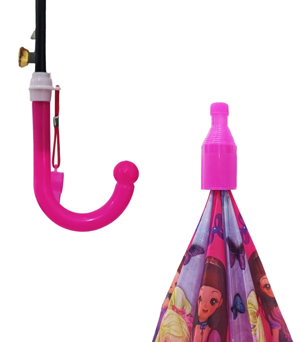 Polyster Single Fold Cartoon Printed  cup Umbrella Multi Color with Design Mix and External Cover Sze - 21 inch - FREE, 6