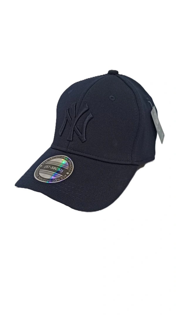 Mens China Imported Embrodary Design Flaxi Fit Material Cap Blue Color-Fitting Elastic - 12