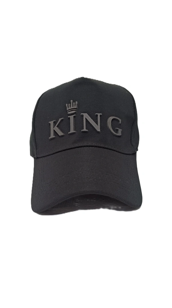 Mens China Imported Rubber Printed Flaxi Fit Material Cap Black Color-Steel Buckle Fitting - 48