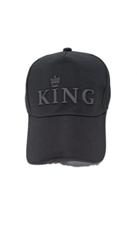 Mens China Imported Rubber Printed Flaxi Fit Material Cap Black Color-Steel Buckle Fitting - 48