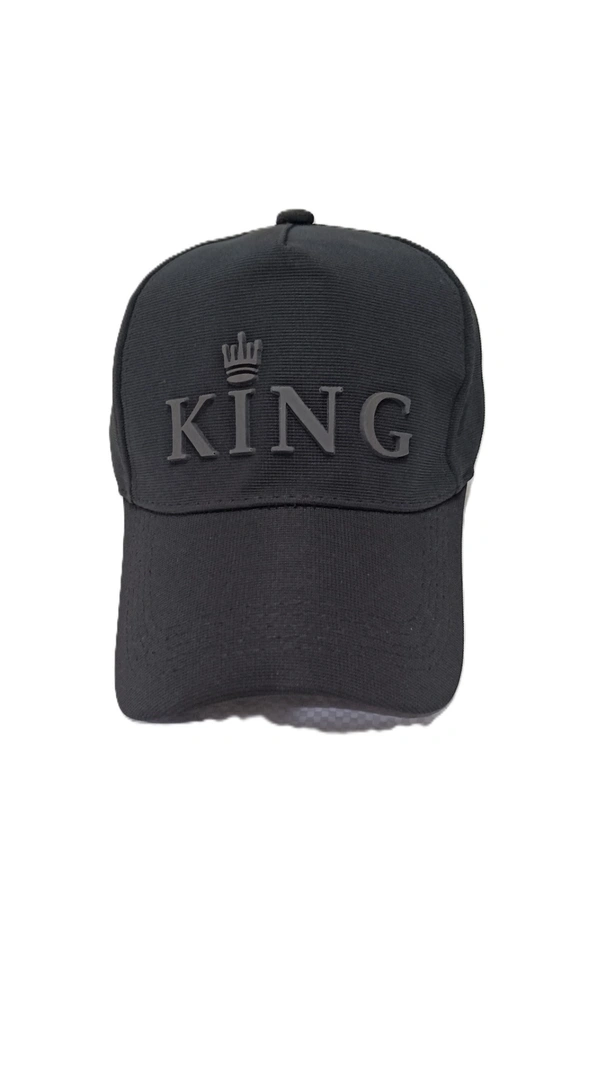 Mens China Imported Rubber Printed Flaxi Fit Material Cap Black Color-Steel Buckle Fitting - 48