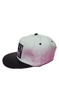 Mens China Imported Embrodary Design PU Leather Hip-Hop Cap White Color-Snapback Fitting - 12