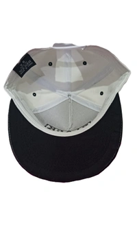 Mens China Imported Embrodary Design PU Leather Hip-Hop Cap White Color-Snapback Fitting - 12