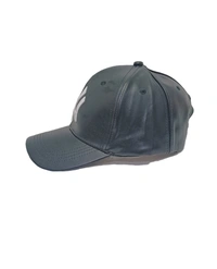 Mens China Imported Embrodary Design PU Leather Casual Cap Black Color-Snapback Fitting - 6