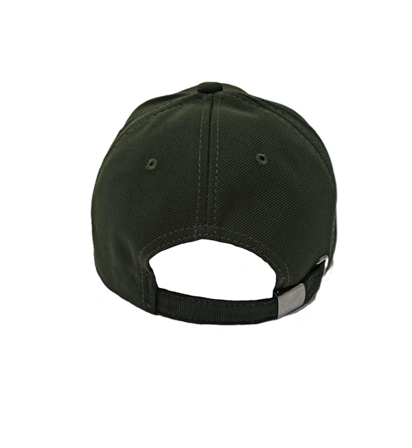 Mens China Imported Flaxi Fit Material Cap Dark Green Color-Steel Buckle  Fitting - 12