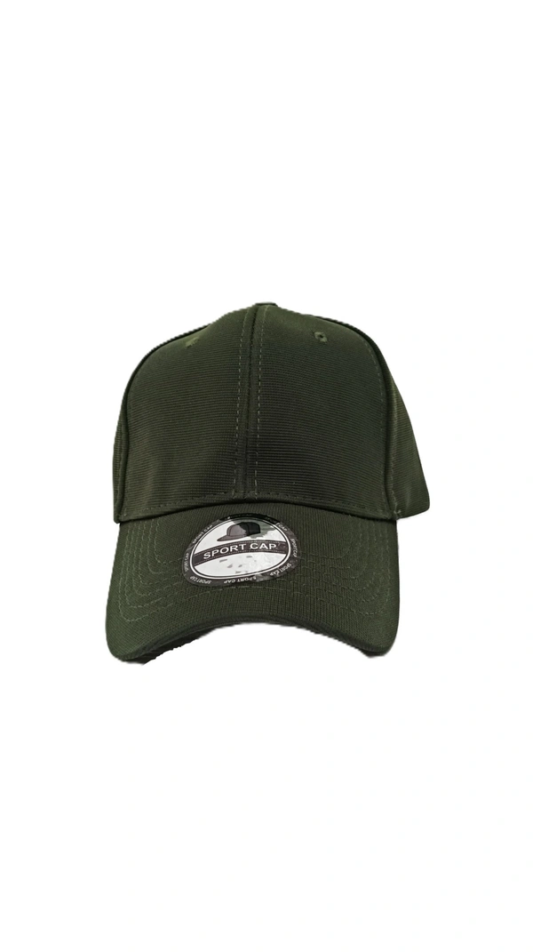 Mens China Imported Flaxi Fit Material Cap Dark Green Color-Steel Buckle  Fitting - 12