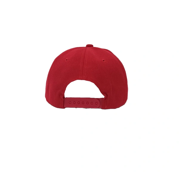 Mens China Imported Embrodary Design Leather Hood Adidas Logo Hip-Hop Cap Red Color-Snapback Fitting - 12