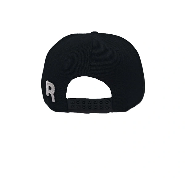Mens China Imported Embrodary Design Leather Hood Hip-Hop Cap Black Color-Snapback Fitting - 12