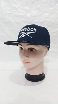 Mens China Imported Embrodary Design Leather Hood Hip-Hop Cap Deep Blue Color-Snapback Fitting - 12