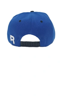 Mens China Imported Embrodary Design Leather Hood Reebok Logo Hip-Hop Cap Navy Blue Color-Snapback Fitting - 12