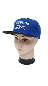 Mens China Imported Embrodary Design Leather Hood Reebok Logo Hip-Hop Cap Navy Blue Color-Snapback Fitting - 12