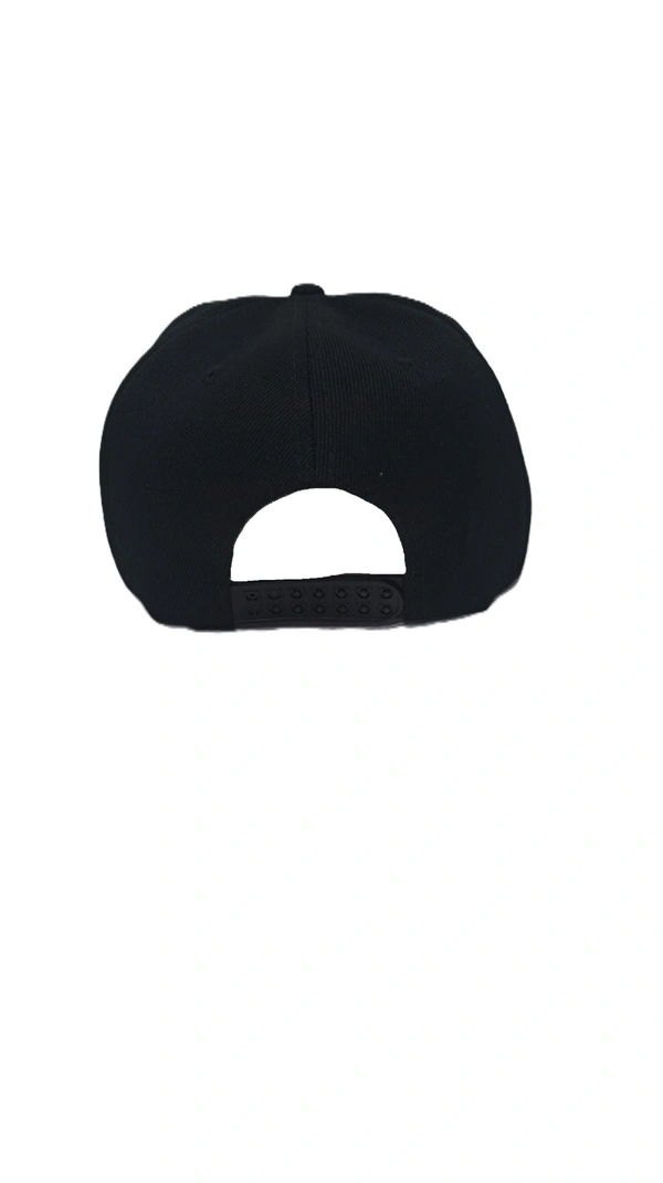 Mens China Imported Embrodary Design Leather Hood Adidas Logo Hip-Hop Cap Black Color-Snapback Fitting - 12