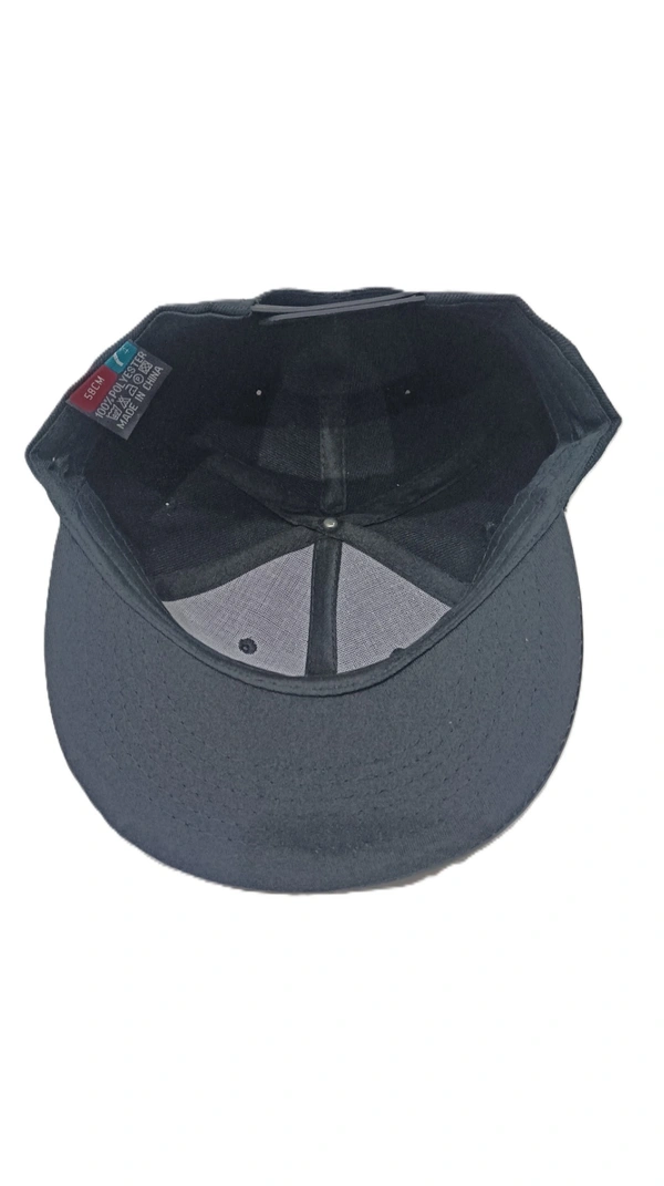 Mens China Imported Embrodary Design Leather Hood Puma Logo Hip-Hop Cap Black Color-Snapback Fitting - 12