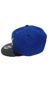 Mens China Imported Embrodary Design Leather Hood Puma Logo Hip-Hop Cap Blue Color-Snapback Fitting - 12