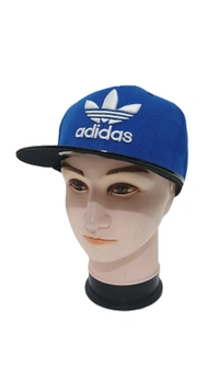 Mens China Imported Embrodary Design Leather Hood Adidas Logo Hip-Hop Cap Navy Blue Color-Snapback Fitting - 12