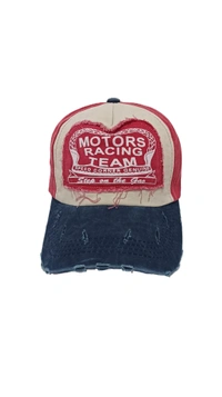 Mens China Imported 100% Cotton Material Stylish Motor Racing Team Cap Mix Color -Buckle  Fitting - 12