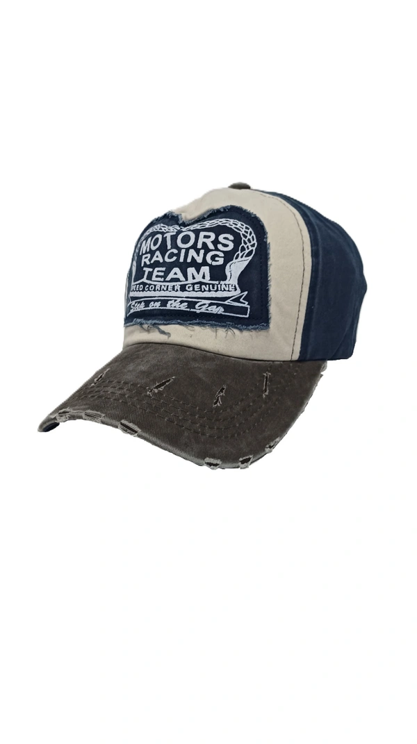 Mens China Imported 100% Cotton Material Stylish Motor Racing Team Cap Mix Color -Buckle  Fitting - 12