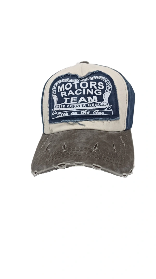 Mens China Imported 100% Cotton Material Stylish Motor Racing Team Cap Mix Color -Buckle  Fitting - 12