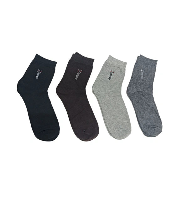 Men Mix Half Length  Cotton   Socks, Mix Color Pack Set Of 10 Pair - 10