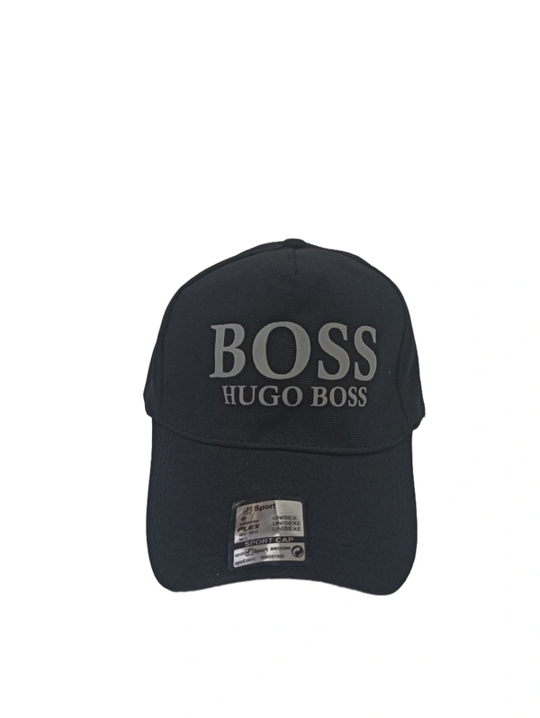 MENS INDIAN FLAXI FIT RUBBER PRINTED LOGO CAPS COLOR - BLACK COLOR PACK FITTING - BUCKLE - FREE, 12