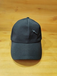 MEN'S EMBRODARY FLAXI FIT MATERIAL CAP COLOR BLACK PACK FITTIG STEEL BUCKLE  - FREE SIZE, 12