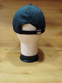 MEN'S EMBRODARY FLAXI FIT MATERIAL CAP COLOR BLACK PACK FITTIG STEEL BUCKLE  - FREE SIZE, 12