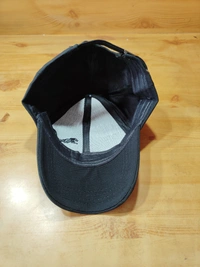 MEN'S EMBRODARY FLAXI FIT MATERIAL CAP COLOR BLACK PACK FITTIG STEEL BUCKLE  - FREE SIZE, 12