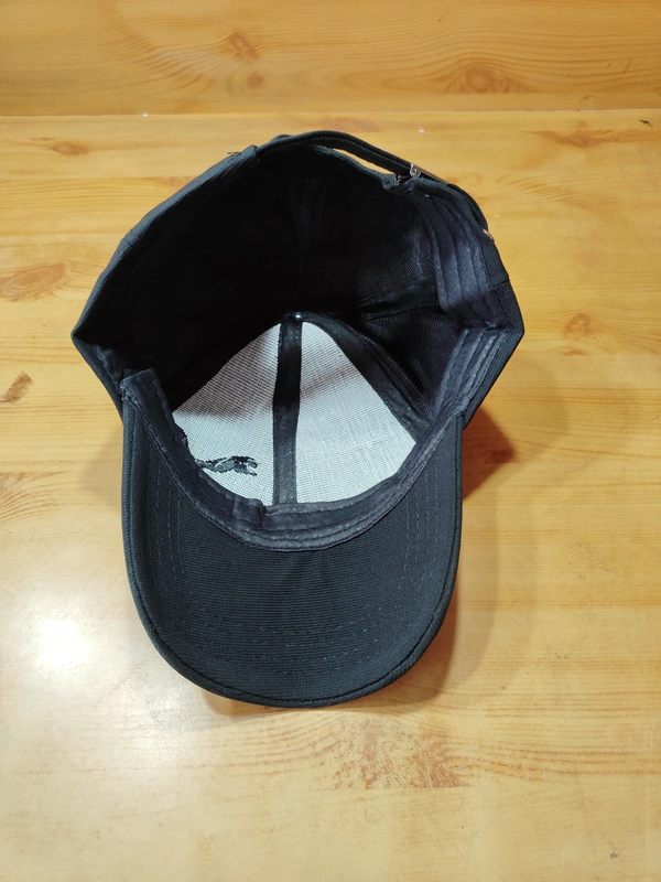 MEN'S EMBRODARY FLAXI FIT MATERIAL CAP COLOR BLACK PACK FITTIG STEEL BUCKLE  - FREE SIZE, 12