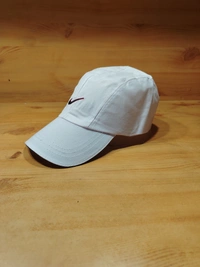 MEN'S COTTON EMBRODARY LOGO CAP COLOR WHITE COLOR CAP FITTING VELCRO  - FREE SIZE, 12